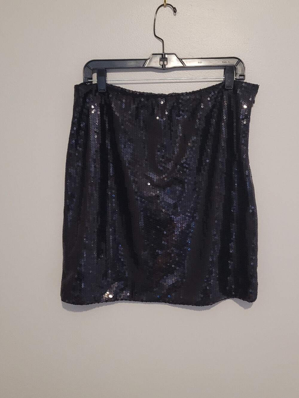 Ashley Stewart Black Sequin Mini Skirt